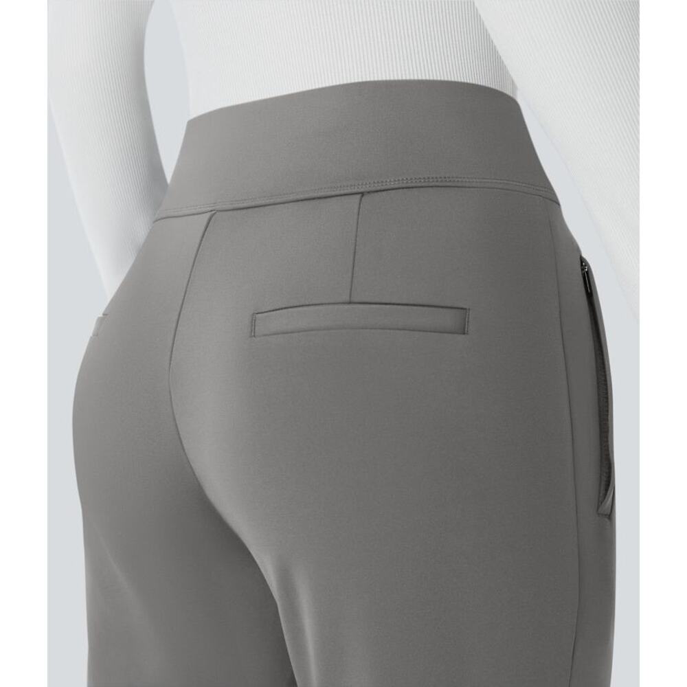 Halara L Regular Gray HalaraFlex DayStretch High Waisted Work Flare Pants NWT - Picture 3 of 4